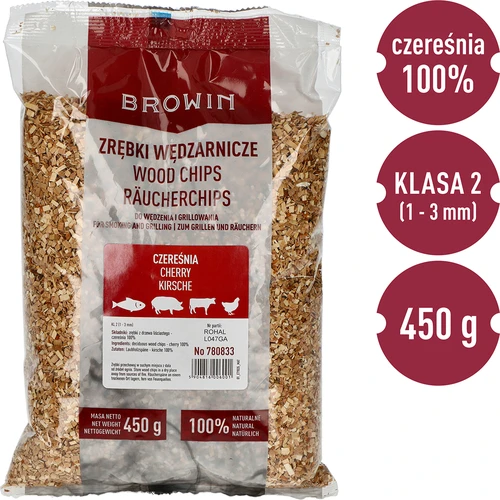 Zrębki wędzarnicze (100% Czereśnia) kl 2 - 450g X5 - 3 